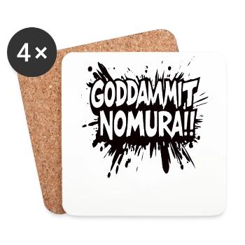 Goddammit Nomura – Splatter Design - Untersetzer (4er-Set) - Weiß - Vorne