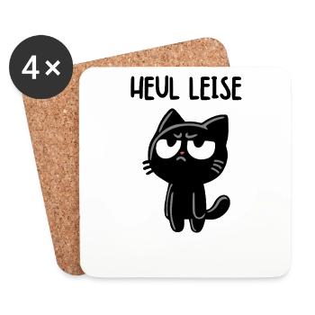 Wenn Blicke beleidigen könnten – Katzenedition - Untersetzer (4er-Set) - Weiß - Vorne