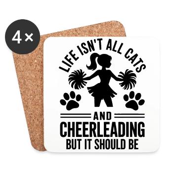 Cheerleading Saying Funny Cheerleading Gift - Coasters (set of 4) - white - Front