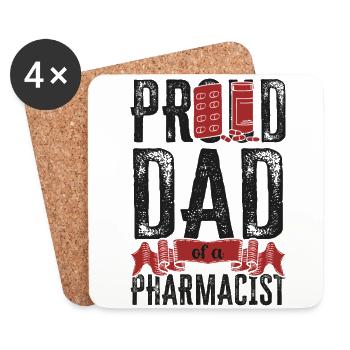 Pharmacy Tech Technician - Coasters (set of 4) - white - Front