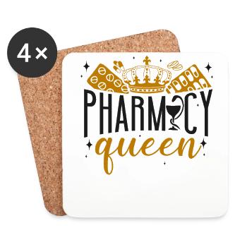 Pharmacy Tech Technician - Coasters (set of 4) - white - Front