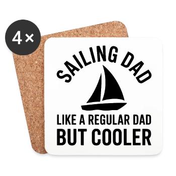 Sailing Saying Dad Dad Sailor Sailing Gift - Coasters (set of 4) - white - Front