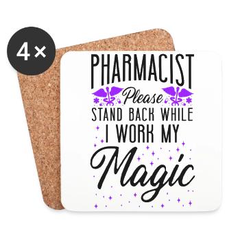 Pharmacy Tech Technician - Coasters (set of 4) - white - Front