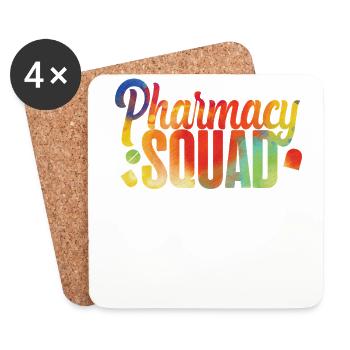 Pharmacy Tech Technician - Untersetzer (4er-Set) - Weiß - Vorne
