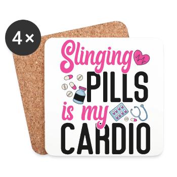 Pharmacy Tech Technician - Coasters (set of 4) - white - Front