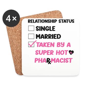 Pharmacy Tech Technician - Coasters (set of 4) - white - Front