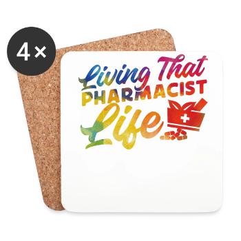 Pharmacy Tech Technician - Coasters (set of 4) - white - Front