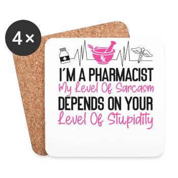 Pharmacy Tech Technician - Coasters (set of 4) - white - Front