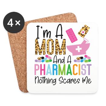 Pharmacy Tech Technician - Untersetzer (4er-Set) - Weiß - Vorne