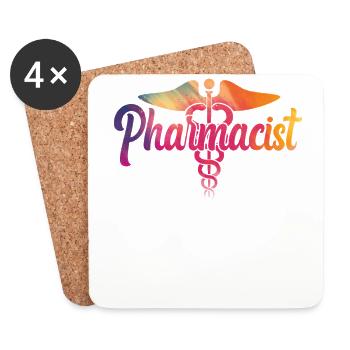 Pharmacy Tech Technician - Coasters (set of 4) - white - Front