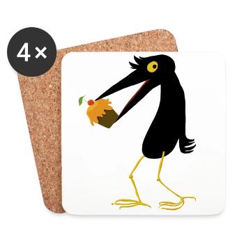 Kuchenvogel - Untersetzer (4er-Set) - Weiß - Vorne