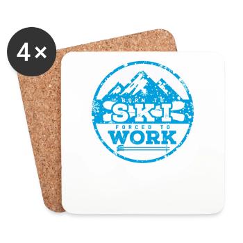 Ski Winter Skier Skiing Snow Skin Skinfit - Coasters (set of 4) - white - Front