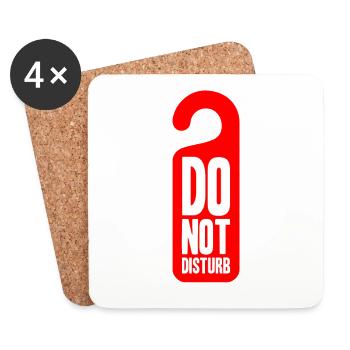 Do Not Disturb - Coasters (set of 4) - white - Front
