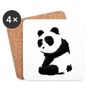 Panda - Untersetzer (4er-Set) - Weiß - Vorne