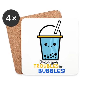 Bubble Tea - Coasters (set of 4) - white - Front