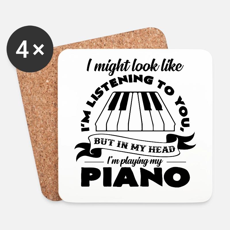 Piano - Untersetzer (4er-Set) - Weiß