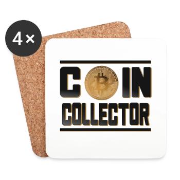 Bitcoin - Coin Collector Bitcoin Coin - Dessous de verre (lot de 4) - blanc - Devant