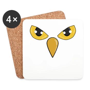 Owl eyes - Coasters (set of 4) - white - Front