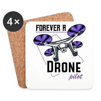 drones - Dessous de verre (lot de 4) - blanc - Devant