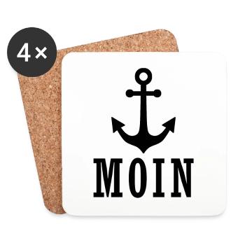 Anker Moin | Yolo-Artwork - Untersetzer (4er-Set) - Weiß - Vorne