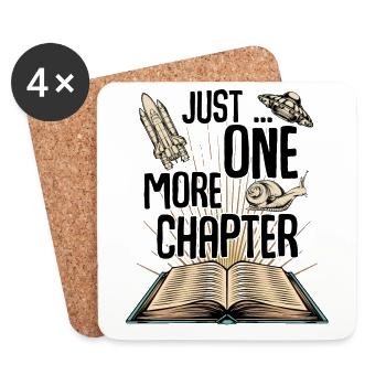 Reading Funny Sayings Books Bookish Gift - Coasters (set of 4) - white - Front