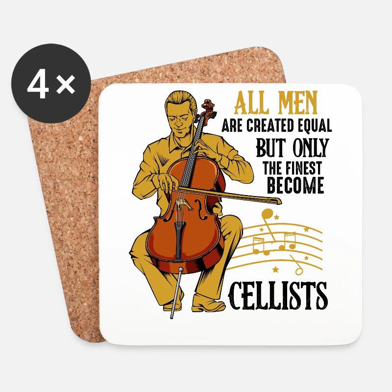 Cello - Untersetzer (4er-Set) - Weiß