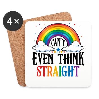 LGBT - Untersetzer (4er-Set) - Weiß - Vorne