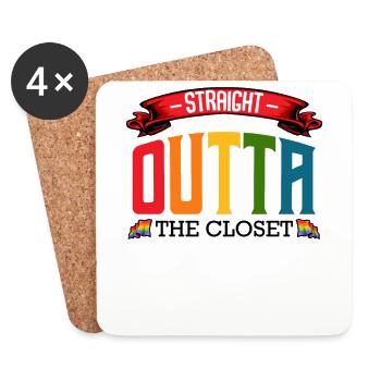 LGBT - Untersetzer (4er-Set) - Weiß - Vorne
