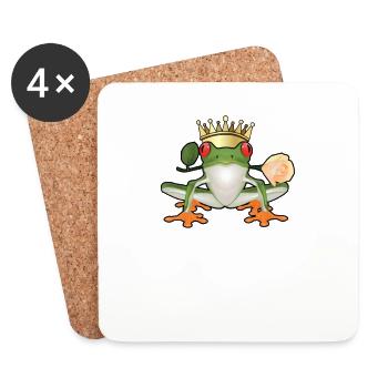 Süßer Froschkönig - Prinz Frosch Comic - Coasters (set of 4) - white - Front