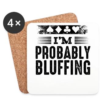 Poker - Coasters (set of 4) - white - Front