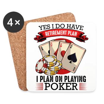 Poker - Coasters (set of 4) - white - Front