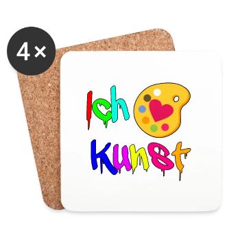 I love art artist paints painting painters - Coasters (set of 4) - white - Front
