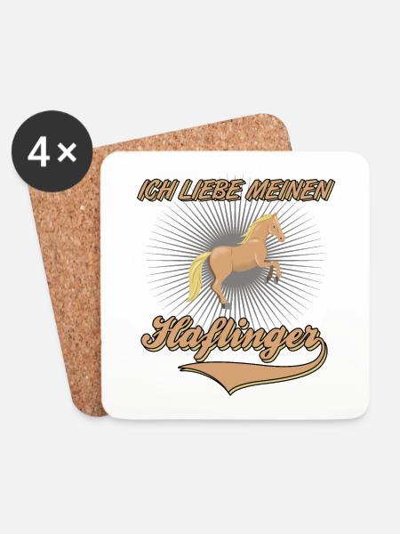 Haflinger Pferde Pferd Ich Liebe Meinen Haflinger - Untersetzer (4er-Set) - Weiß