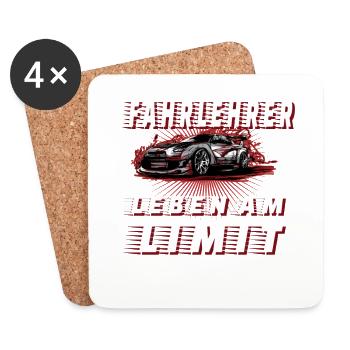 Fahrlehrer - Leben Am Limit - Untersetzer (4er-Set) - Weiß - Vorne