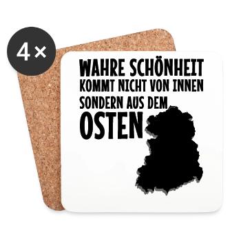 Ostdeutsch - Untersetzer (4er-Set) - Weiß - Vorne