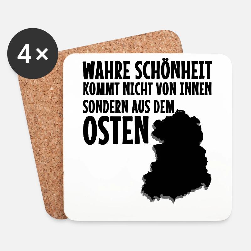 Ostdeutsch - Untersetzer (4er-Set) - Weiß