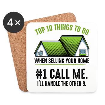 Broker - Coasters (set of 4) - white - Front