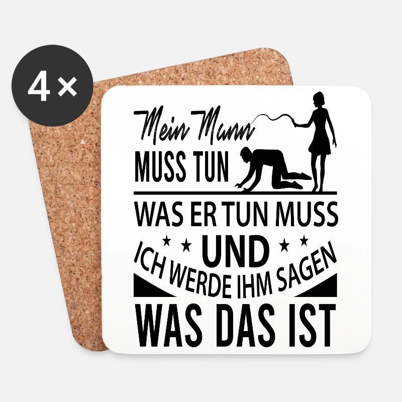 Frauentag - Untersetzer (4er-Set) - Weiß