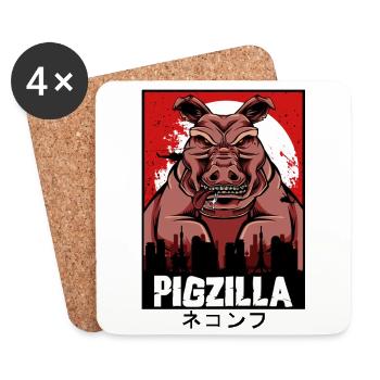 Pig - Coasters (set of 4) - white - Front