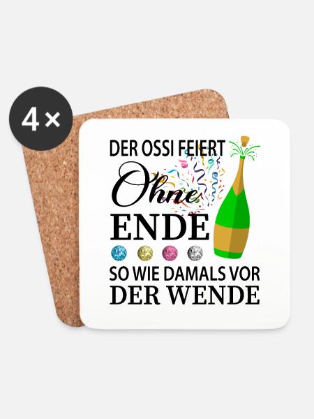 DDR Ossi - Untersetzer (4er-Set) - Weiß