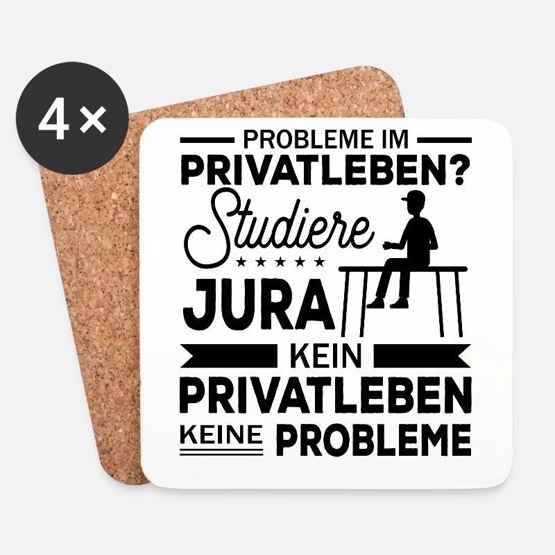 Jura Geschenk Spruch - Untersetzer (4er-Set) - Weiß