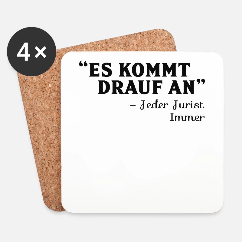 Jura Spruch - Untersetzer (4er-Set) - Weiß
