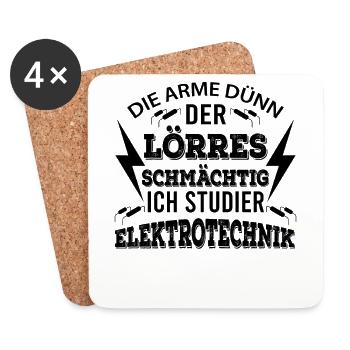 Elektrotechnik Lustig - Untersetzer (4er-Set) - Weiß - Vorne