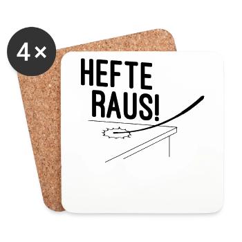 Deutsch Lehrerin Geschenk - Untersetzer (4er-Set) - Weiß - Vorne