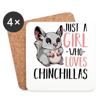Chinchilla - Untersetzer (4er-Set) - Weiß - Vorne