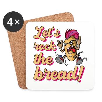 Let's Rock The Bread Bakers Bread Bakery - Dessous de verre (lot de 4) - blanc - Devant