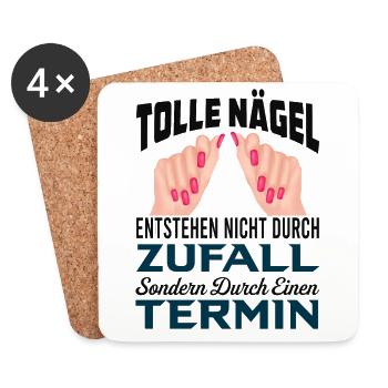 Perfekte Nägel - Untersetzer (4er-Set) - Weiß - Vorne