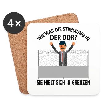 Wie war die Stimmung in der DDR? - Untersetzer (4er-Set) - Weiß - Vorne