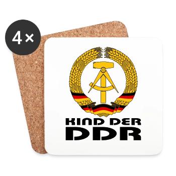 Kind der DDR - Untersetzer (4er-Set) - Weiß - Vorne