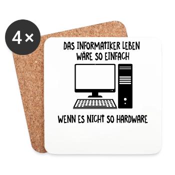Informatiker Leben - Untersetzer (4er-Set) - Weiß - Vorne